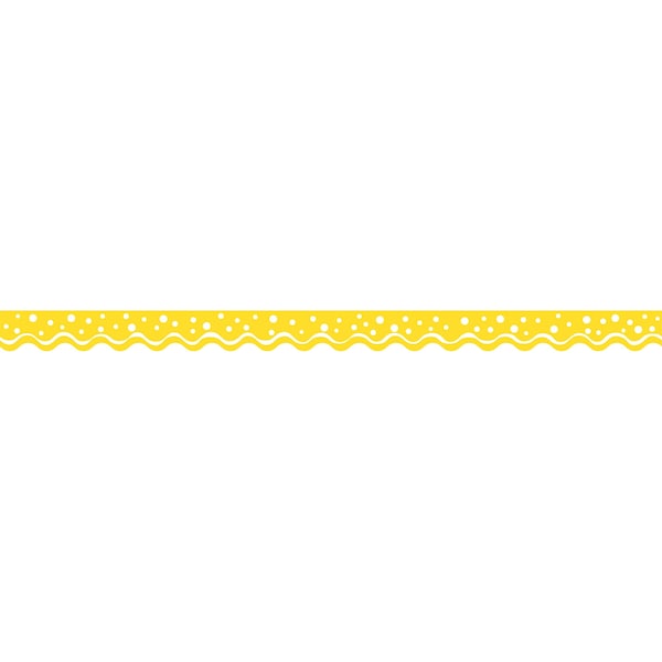Happy Lemon Yellow Double-Sided Scalloped Border, 13/set